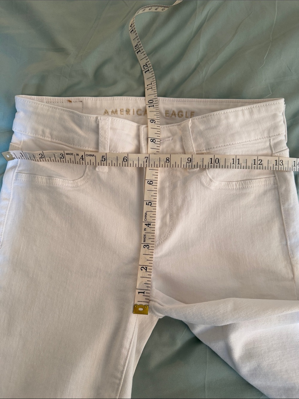 American Eagle Outfitters White Women’s Skinny Jeans W14 size 0 - Picture 5 of 7